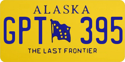 AK license plate GPT395