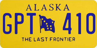 AK license plate GPT410