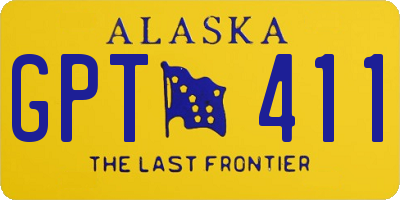 AK license plate GPT411