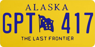 AK license plate GPT417