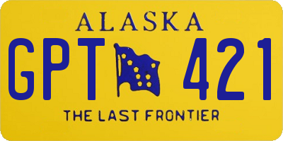 AK license plate GPT421