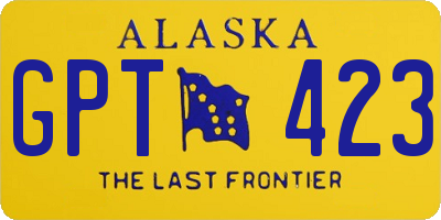 AK license plate GPT423
