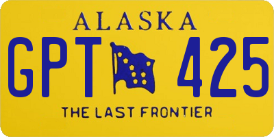 AK license plate GPT425