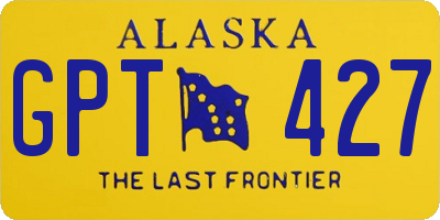 AK license plate GPT427