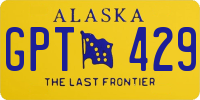 AK license plate GPT429
