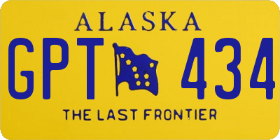 AK license plate GPT434