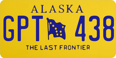 AK license plate GPT438