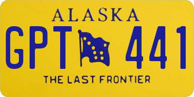 AK license plate GPT441