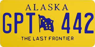 AK license plate GPT442