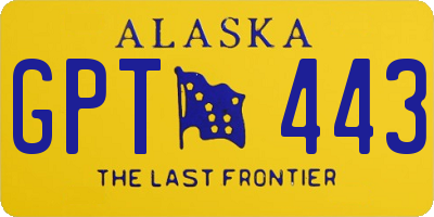 AK license plate GPT443