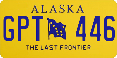 AK license plate GPT446