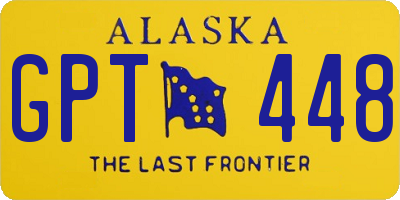 AK license plate GPT448