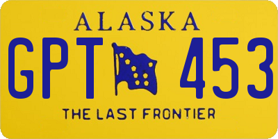 AK license plate GPT453