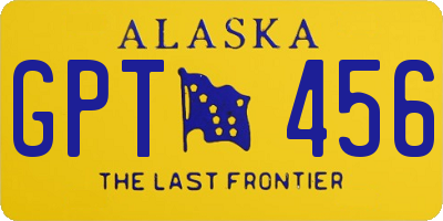 AK license plate GPT456