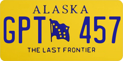 AK license plate GPT457