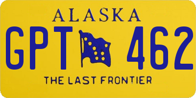 AK license plate GPT462