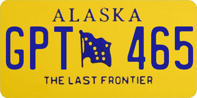 AK license plate GPT465