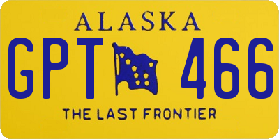 AK license plate GPT466