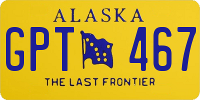 AK license plate GPT467