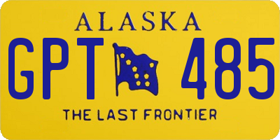 AK license plate GPT485