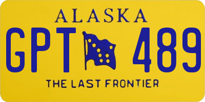 AK license plate GPT489