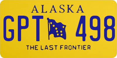 AK license plate GPT498