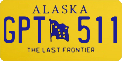 AK license plate GPT511