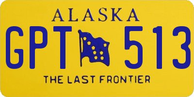 AK license plate GPT513