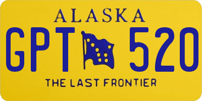AK license plate GPT520