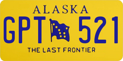 AK license plate GPT521
