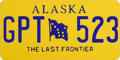 AK license plate GPT523