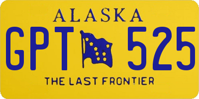 AK license plate GPT525