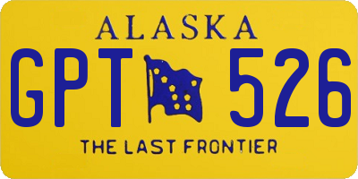 AK license plate GPT526
