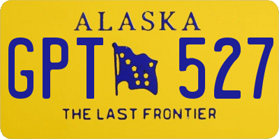 AK license plate GPT527