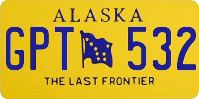 AK license plate GPT532
