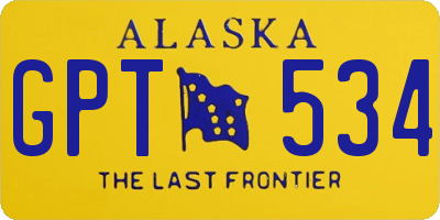 AK license plate GPT534