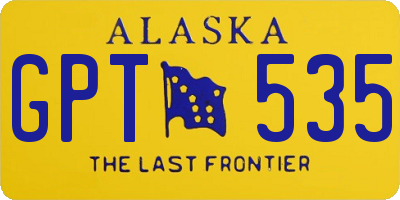 AK license plate GPT535