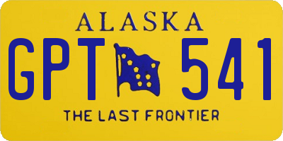 AK license plate GPT541