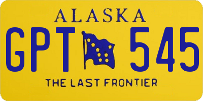 AK license plate GPT545