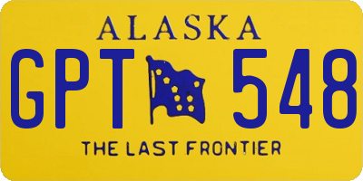 AK license plate GPT548
