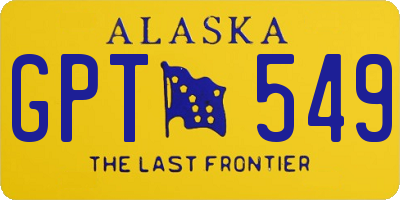 AK license plate GPT549