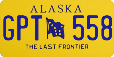 AK license plate GPT558
