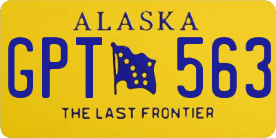 AK license plate GPT563
