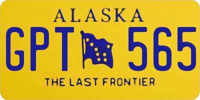 AK license plate GPT565