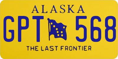 AK license plate GPT568