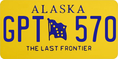 AK license plate GPT570