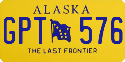 AK license plate GPT576