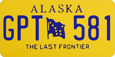 AK license plate GPT581