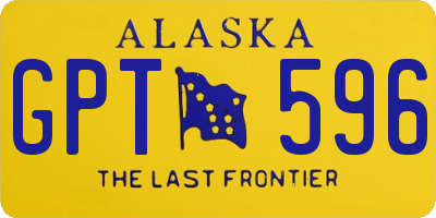 AK license plate GPT596