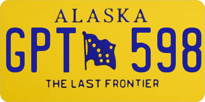 AK license plate GPT598